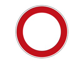 Verkehrszeichen "Durchfrahrt verboten"